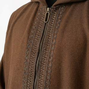 Wool Thawb Saddle Brown