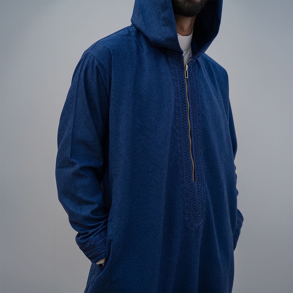 Wool Thawb Navy Blue