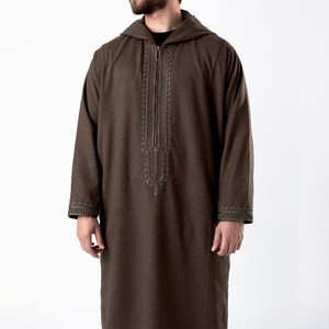 Wool Thawb Dark Brown